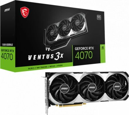 Видеокарта MSI PCI-E nVidia GeForce RTX 4070 VENTUS 3X 12G OC