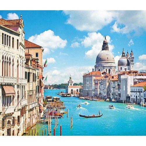 Алмазная мозаика. Картина стразами (на подрамнике размер 30х40 см, полная выкладка, круглые стразы) Венеция
