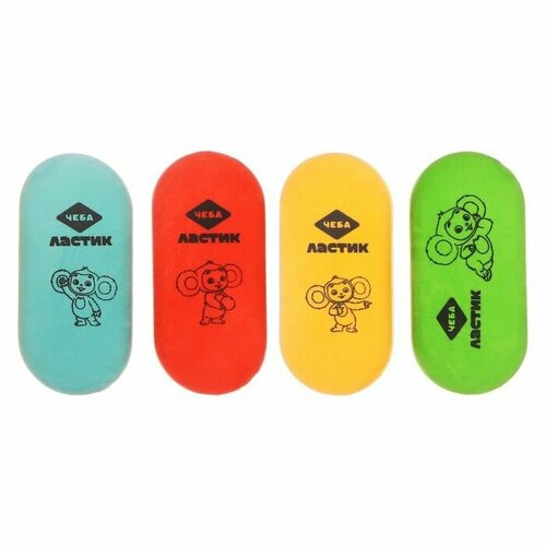 Ластик Мульти-Пульти Чебурашка овальный термопластичная резина 602812мм 428₽