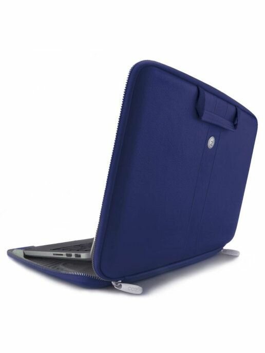 Чехол Cozistyle противоударный кожаный для 13" и 14" MacBook с подставкой Smart Sleeve Blue 330x232x25 CLNR1302