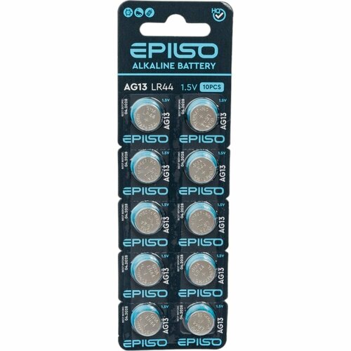 Epilso Элементы питания щелочной ag13 10bl, 357, lr44 EPB-AG13-10BC