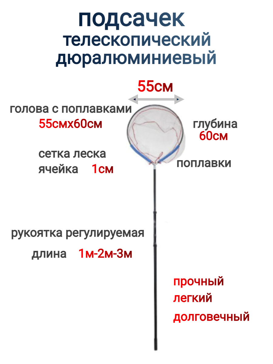 Подсак складной облегченный - 3.6 м