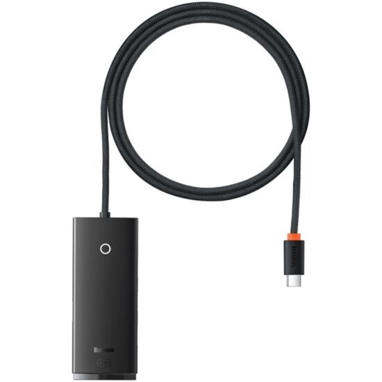Хаб (разветвитель) Baseus Lite Series 4-Port Type-C Adapter (Type-C - USB 3.0*4 ) 1м, черный