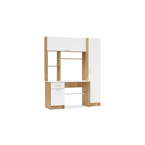 Стол компьютерный Нонтон 7 белый дуб крафт золото 160x60x200 см 13990₽