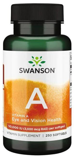 Swanson Vitamin A  Витамин А 10000 МЕ 250 гел капсул