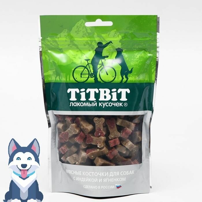 Мясные косточки TitBit для собак, с индейкой и ягненком, 145 г