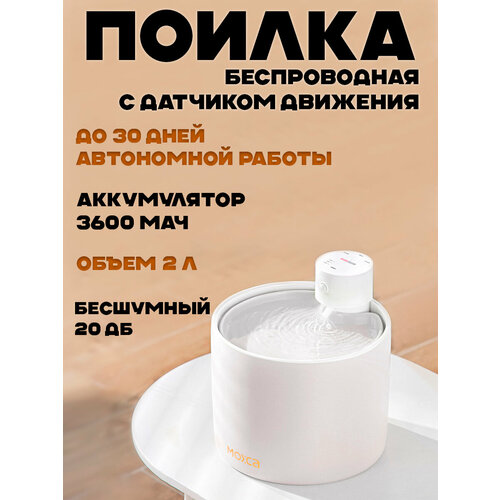 Автоматическая поилка ANNO DANNINI для кошек с аккумулятором, емкостью 2 литра