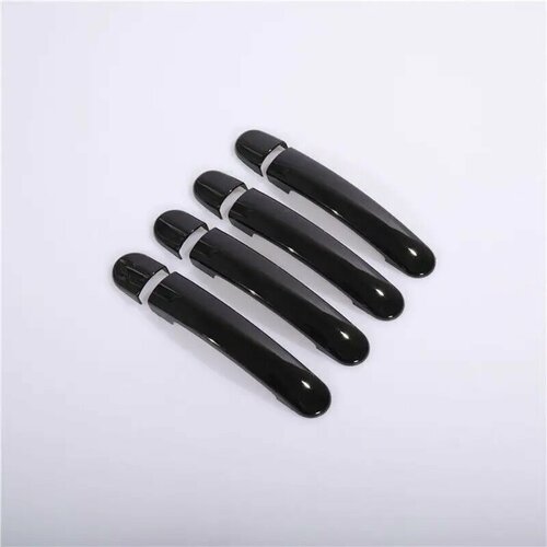 Глянцевая черная хромированная Автомобильная дверная ручка наклейки для VW Tiguan 2007-2016 аксессуары, black bowl