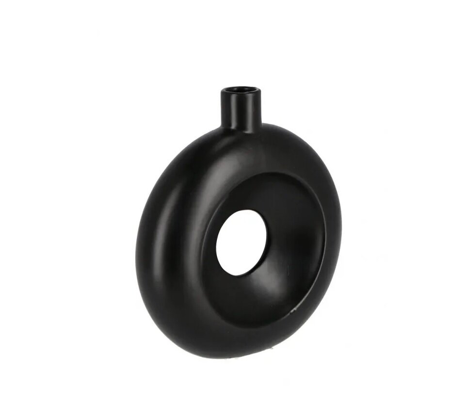 Ваза BIZZOTTO ELSY ROUND BLACK 0503254 h200