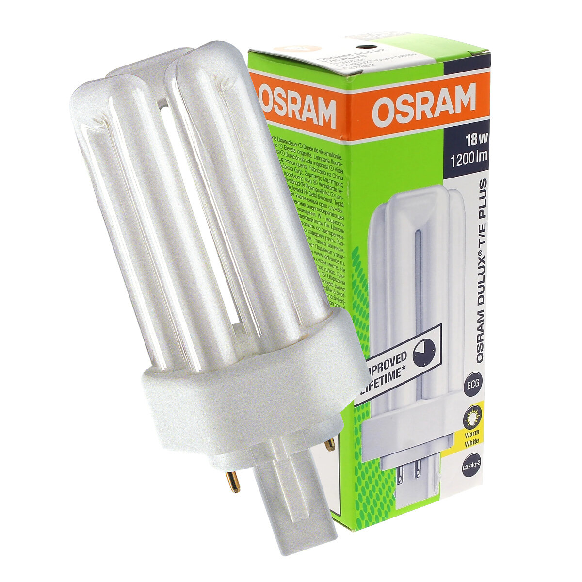 Люминесцентная компактная энергосберегающая лампа OSRAM DULUX T 18W/41-827 Gx24d-2