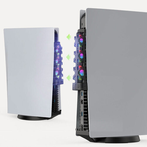 Изображение товара Система охлаждения с RGB подсветкой для PS5 Cooling Fan (Dobe TP5-1523X)
