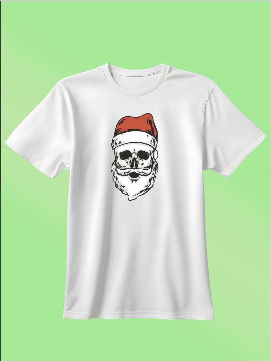 Футболка череп санта