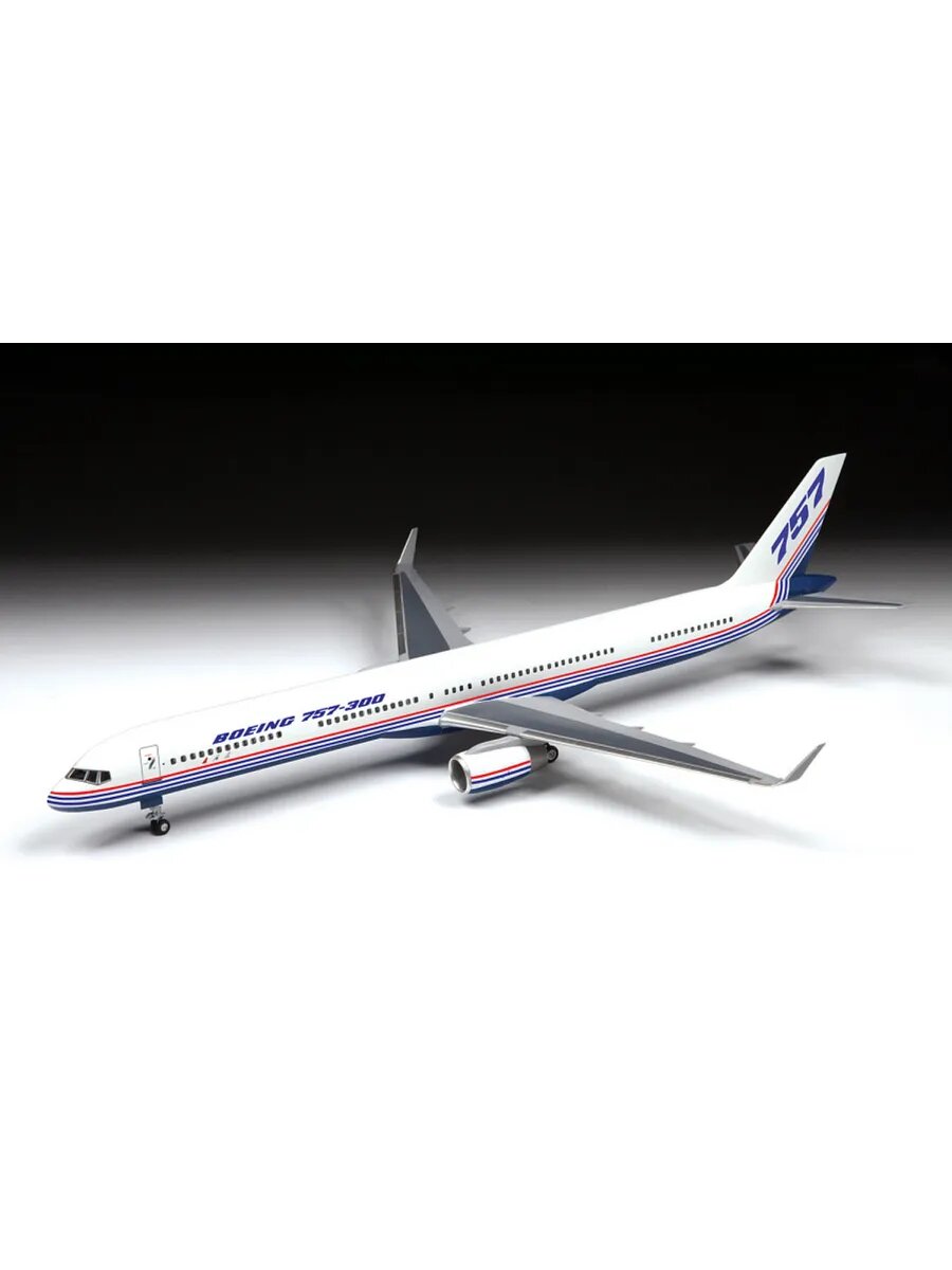 Пассажирский авиалайнер Боинг 757-300 ZVEZDA 122 детали, масштаб 1:144 — фото 1