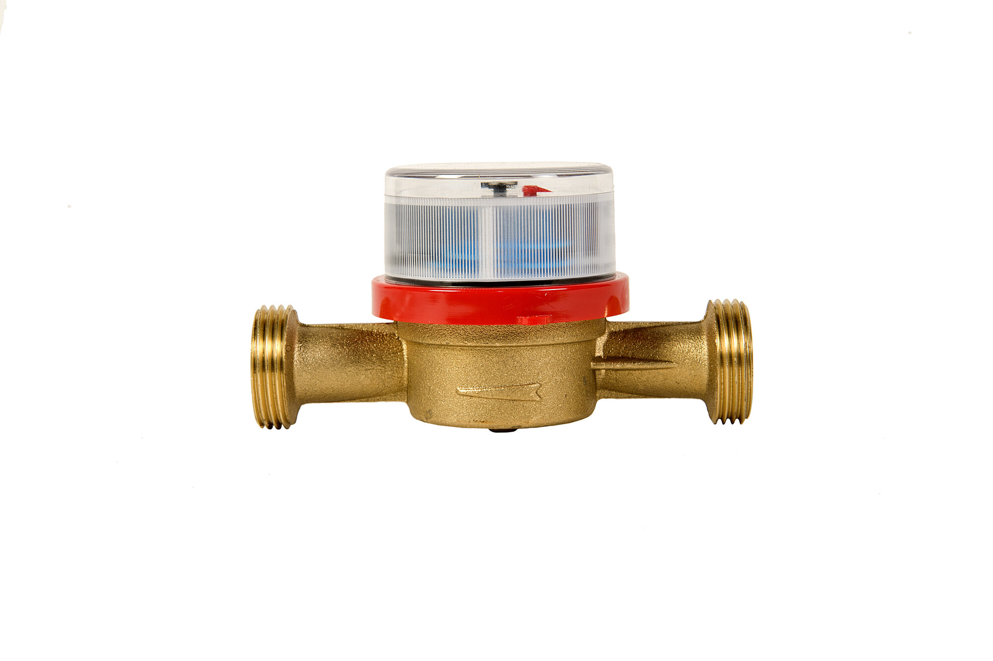 Счетчик воды Декаст, ВСКМ-90-20 Ду20, латунный, 130мм, резьба — фото 1