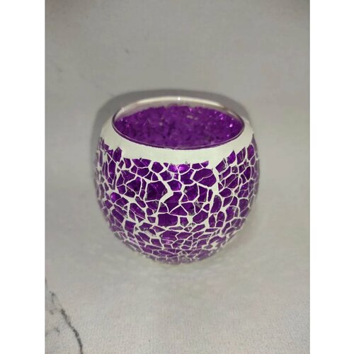 Подсвечник из стеклянной мозайки