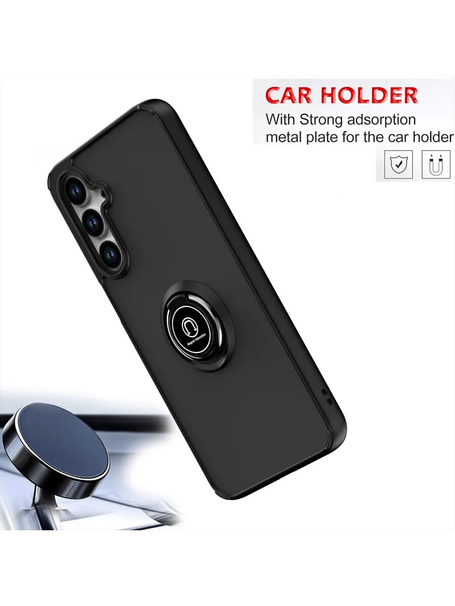 Чехол О'кейси, для Samsung Galaxy A16, силикон, прозрачный/черный — фото 1