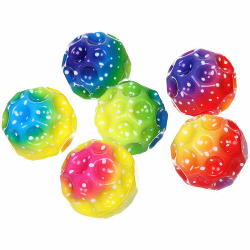 Мяч 7 см Лунный камень антистресс попрыгун микс стикер на шоу-бокс 439₽