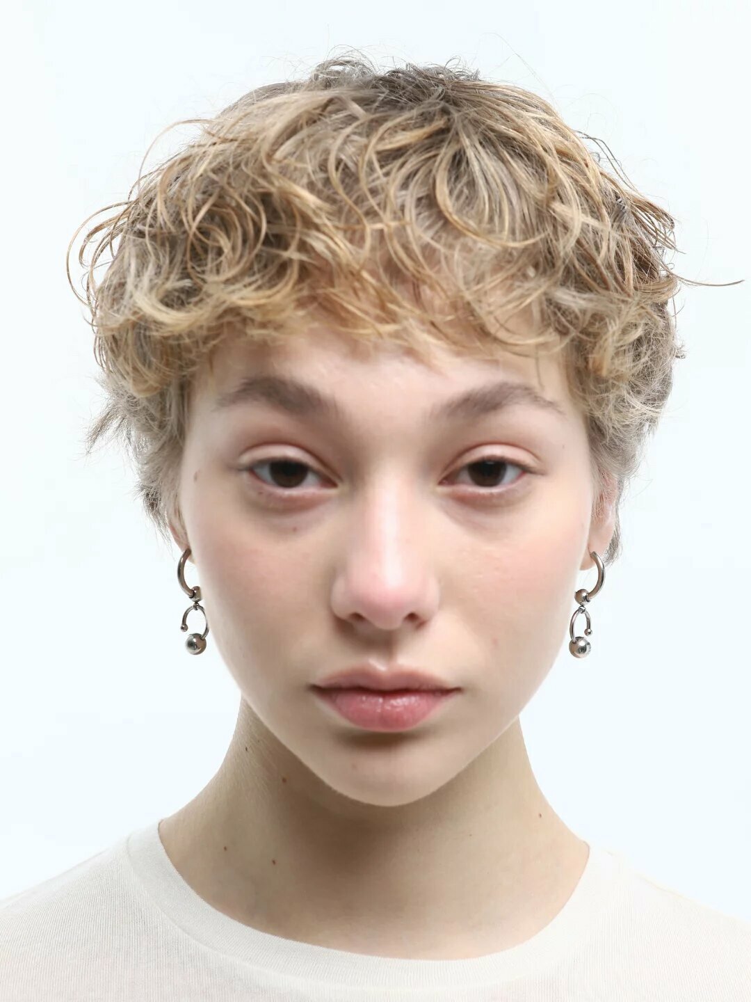 Серьги конго, с подвесками RESURS, серый, серебряный — фото 1