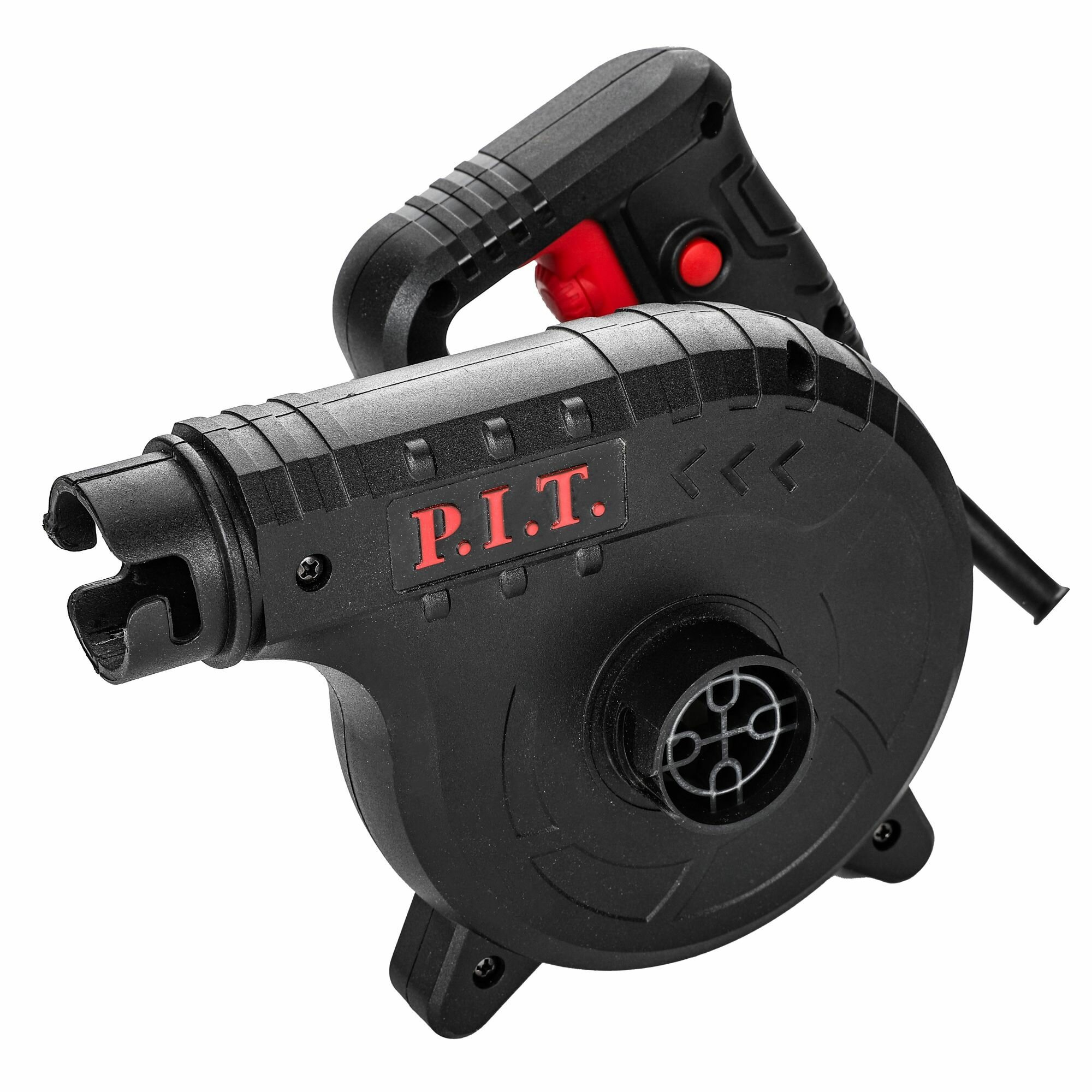 Воздуходувка электрическая P.I.T. PBO750-C (750 Вт, 0-19300 об/мин, 2,8 м³/мин, пылесос, пылесборник 1,5л)