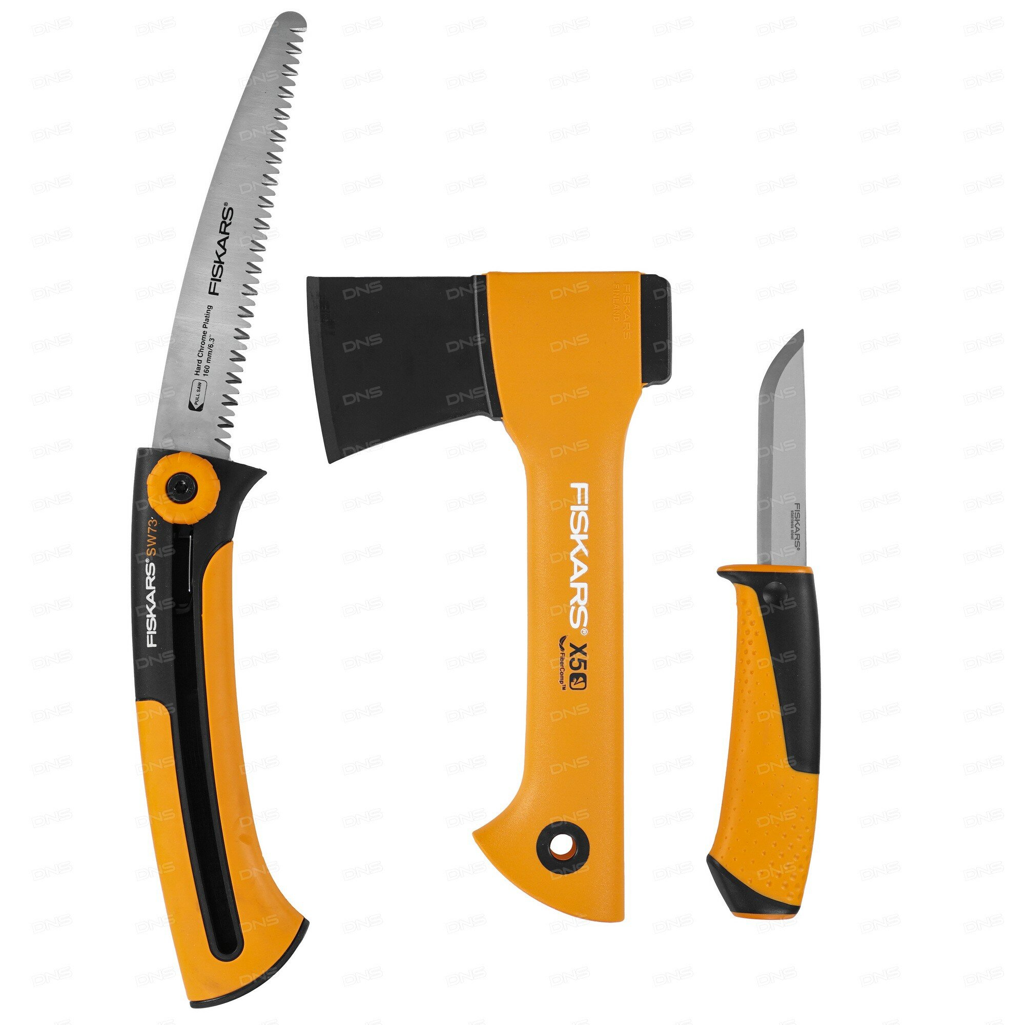 Набор Fiskars топор+пила+нож
