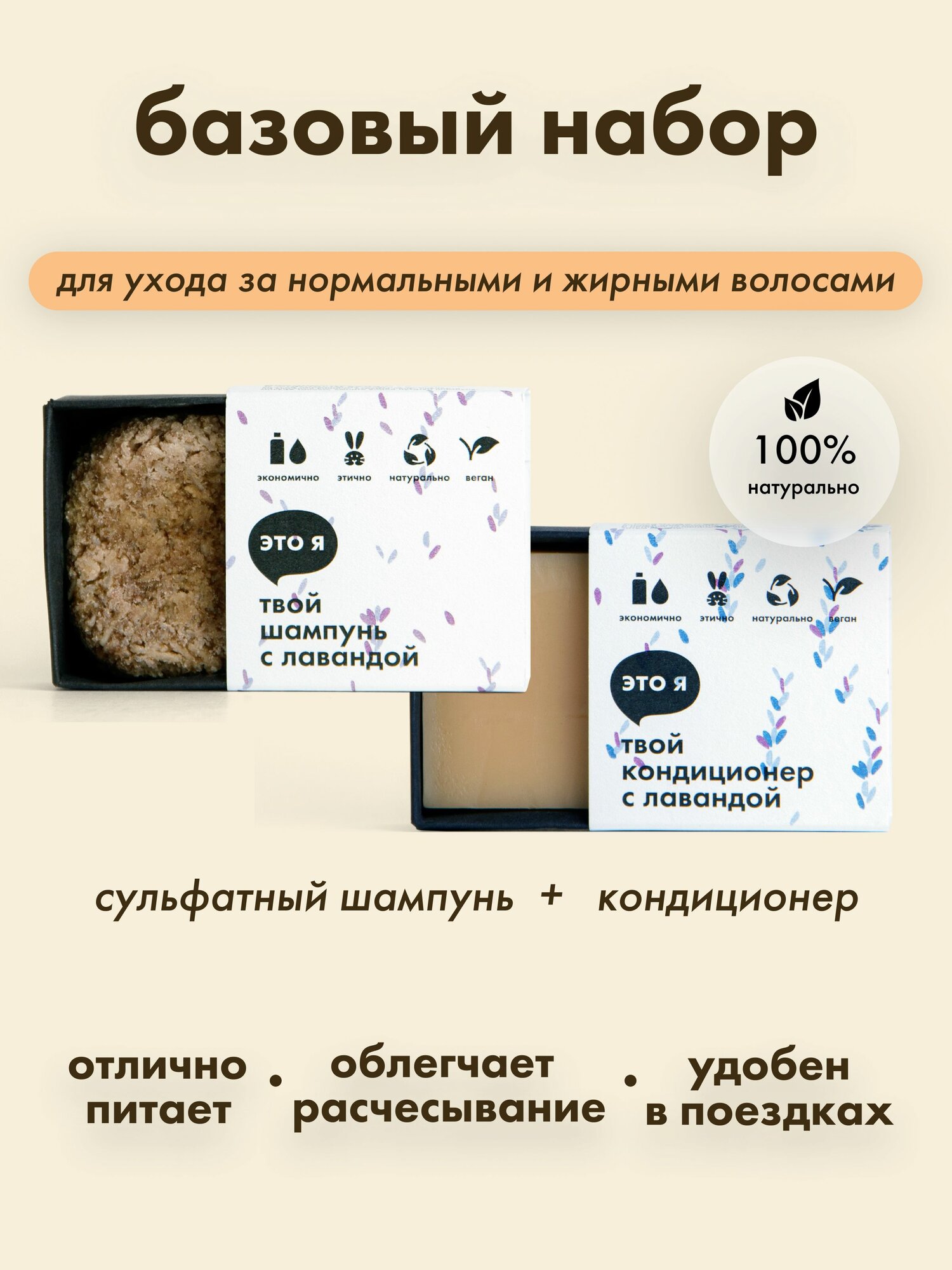 Это я, Набор для волос с лавандой/ набор шампунь и кондиционер для всех типов волос