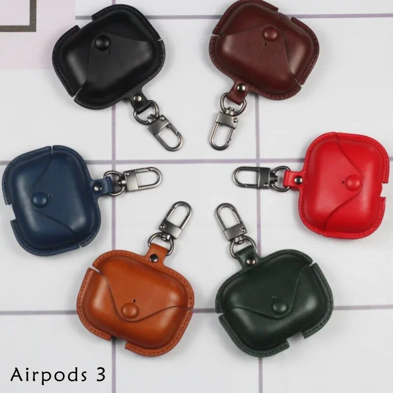 Кожаный чехол для AirPods Pro, Синий
