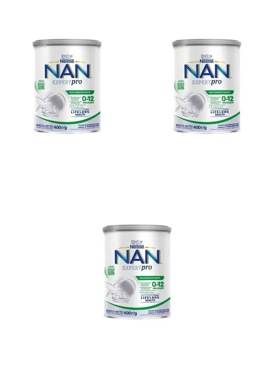 Nan expertpro кисломолочный смесь сухая д/детей с рожд 3 шт