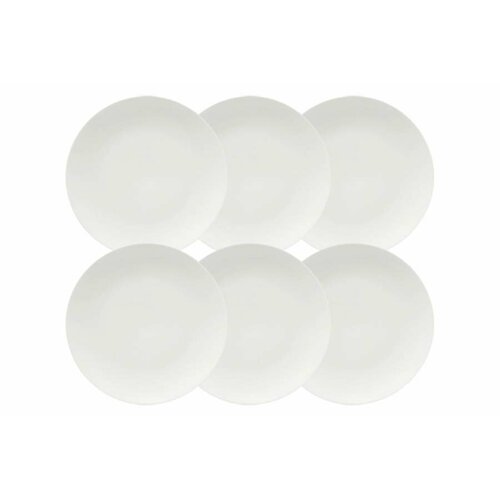 Набор 6 тарелок закусочных 23 см фарфор P белая White Basics Maxwell Williams 5003₽