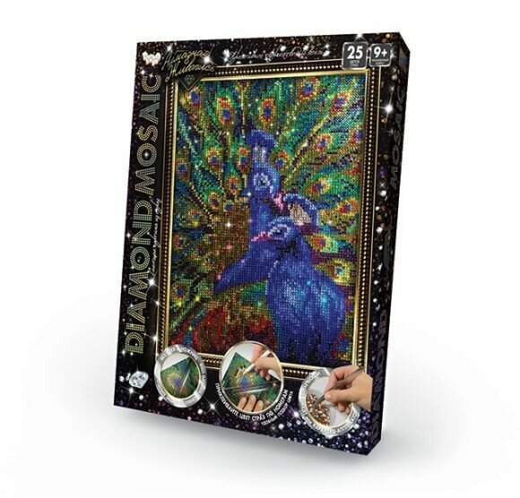 Алмазная мозаика Danko Toys Diamond Mosaic малый Павлин (DM-02-03)