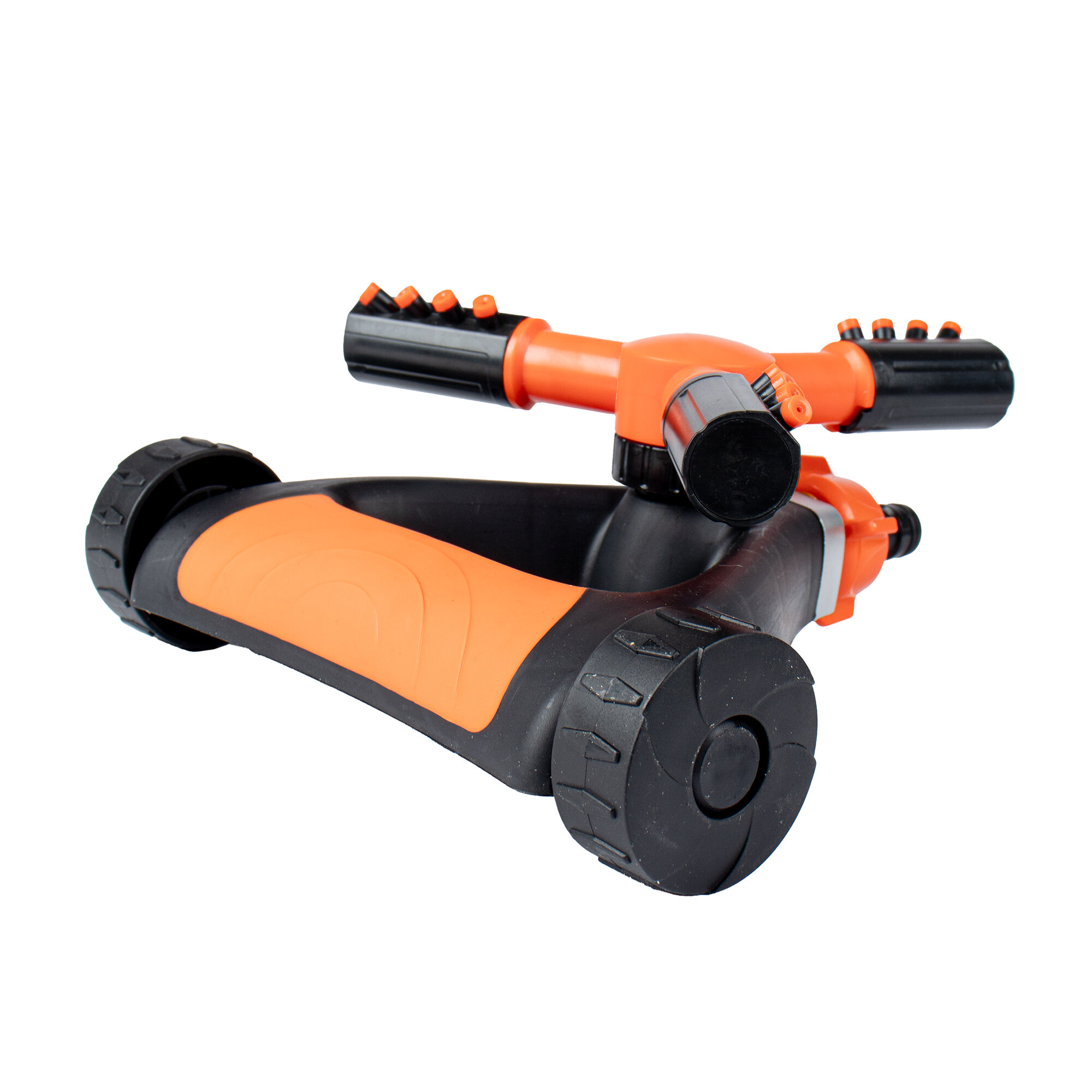 Изображение Распылитель GRASSMAN RR-Pro, круговая форма, 3 сопла, оранжевый, на колесиках, площадь полива 250 м²