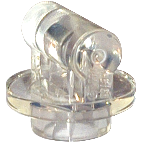 Plate, Round 1 x 1 with Bar Handle on Long Stem, 79194 Trans-Clear N