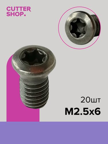 Изображение товара Винт M2.5x6 с внутренним шестигранником "звездочка" TORX, 20 шт.