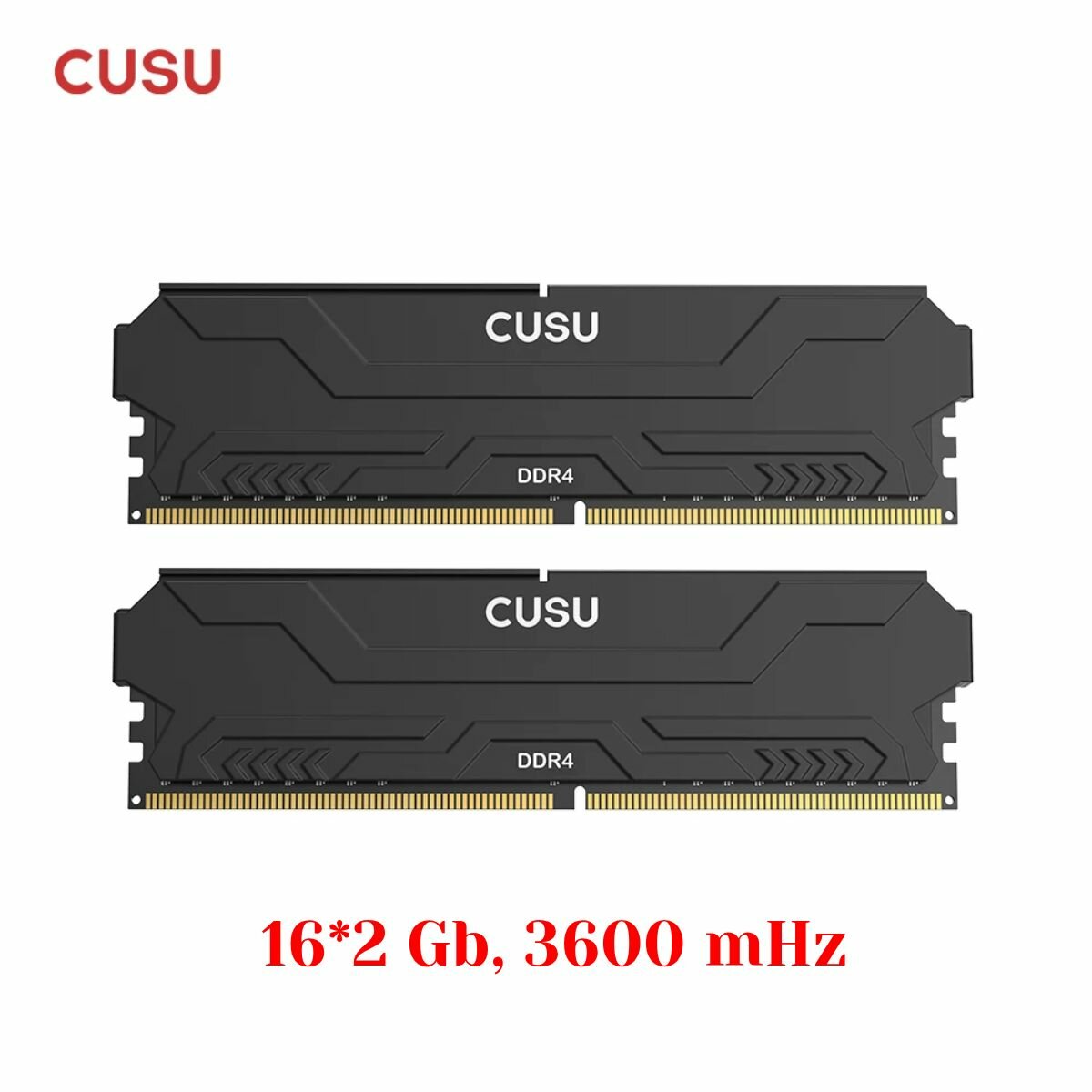 Комплект оперативной памяти CUSU, DDR4, 16х2 GB, 3600 Мгц, тайминги 18-22-22-42, цвет черный