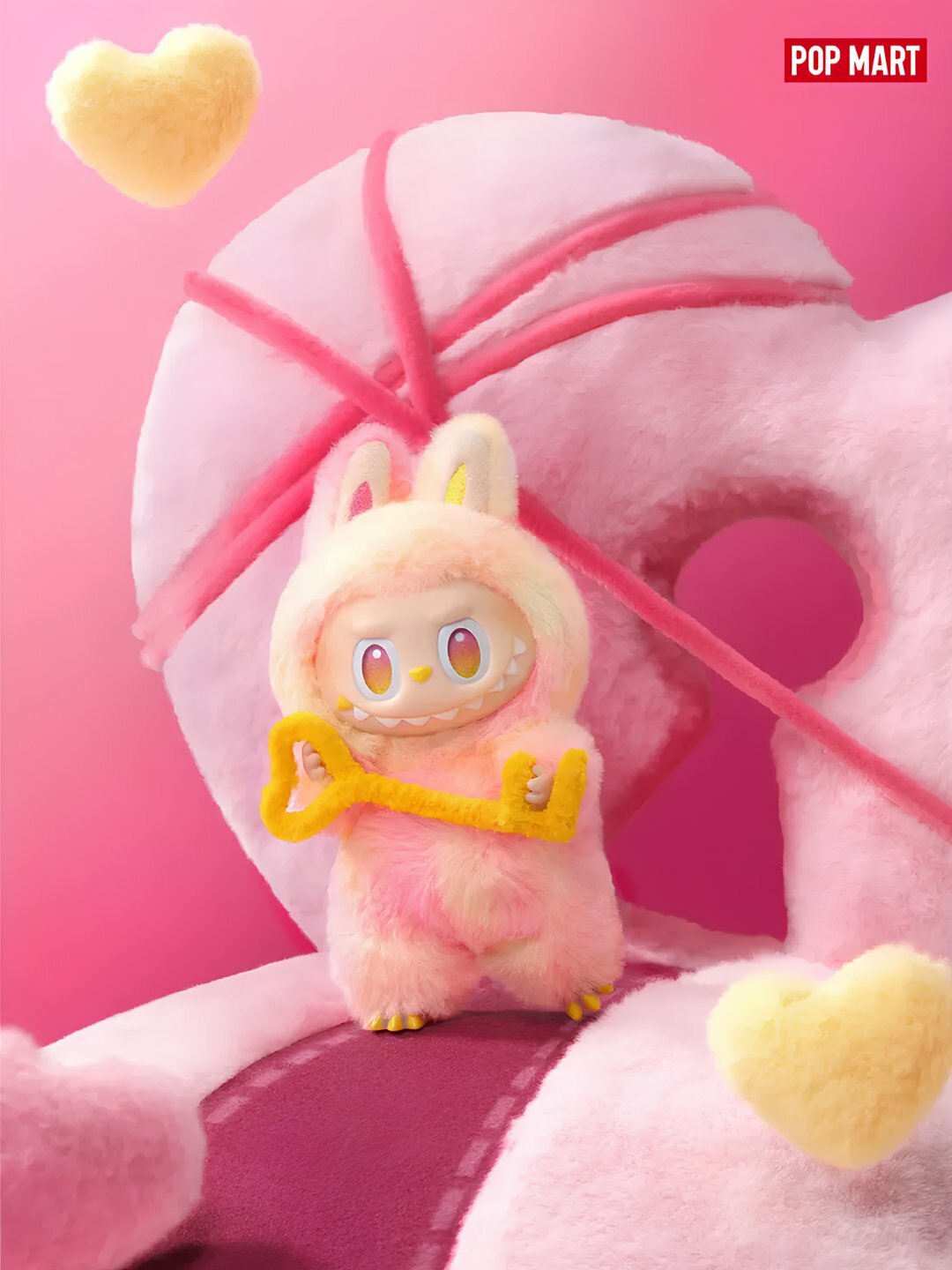 POP MART LABUBU коллекционная кукла Лабубу, винил, текстиль, брелок — фото 1