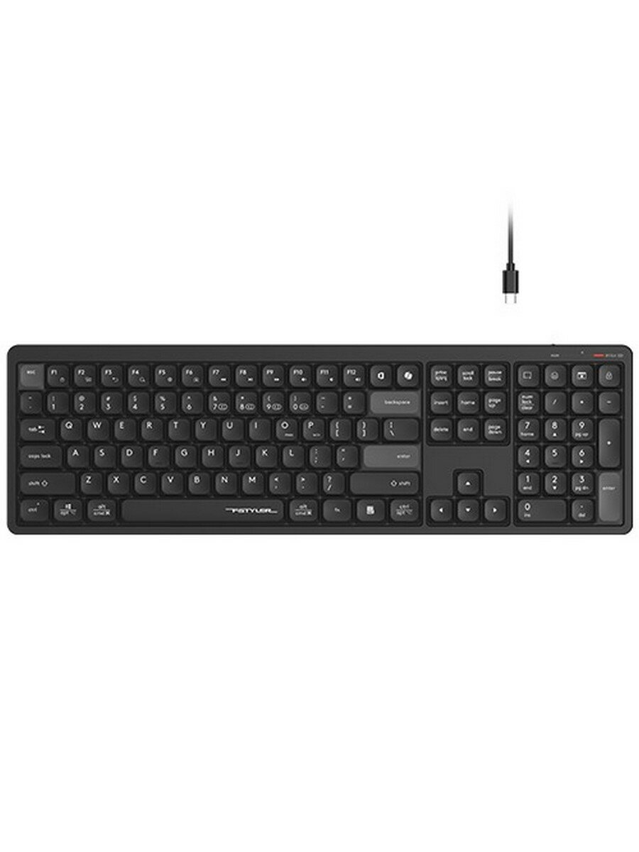 Клавиатура беспроводная A4Tech Fstyler FBX55C black (USB, BT/Radio, slim, Multimedia) (FBX55C)