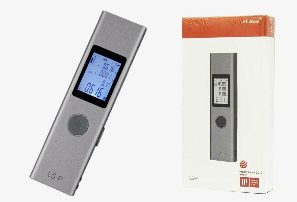 Рулетка Xiaomi Duka LS-P 40м, электронная, для измерения длины, площади, объема и периметра