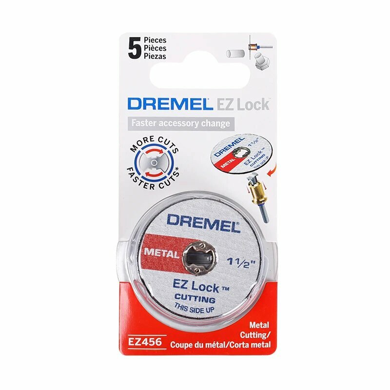 Dremel EZ456 1/2-дюймовые режущие диски 5 шт. EZ Lock усиленные стекловолокном отрезные диски аксессуары Dremel для резки металла EZ456 5pcs