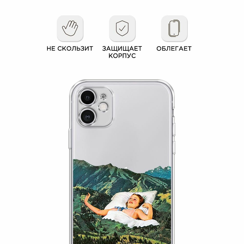 Чехол на Apple iPhone 11 / Айфон 11 с принтом Good morning, my darling, прозрачный — фото 1