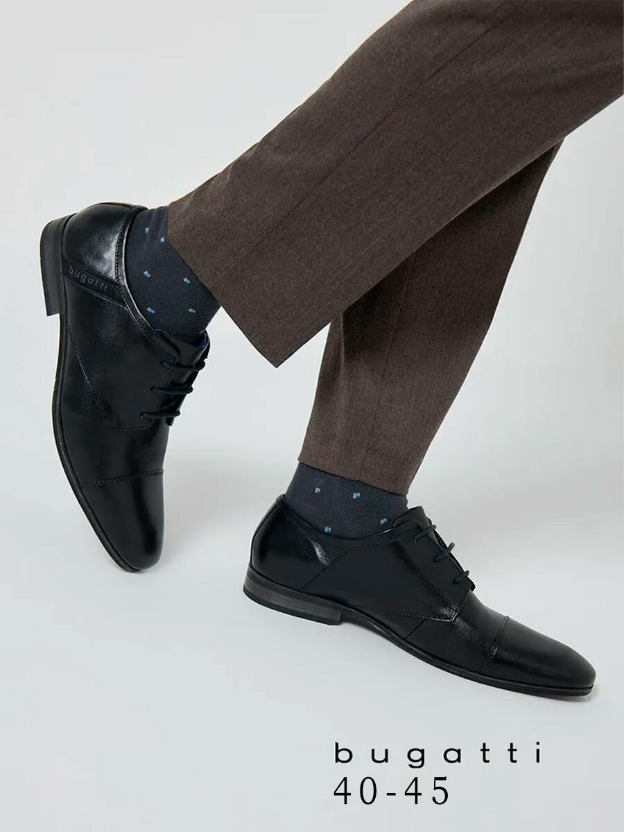 Полуботинки дерби Bugatti размер 45 черный