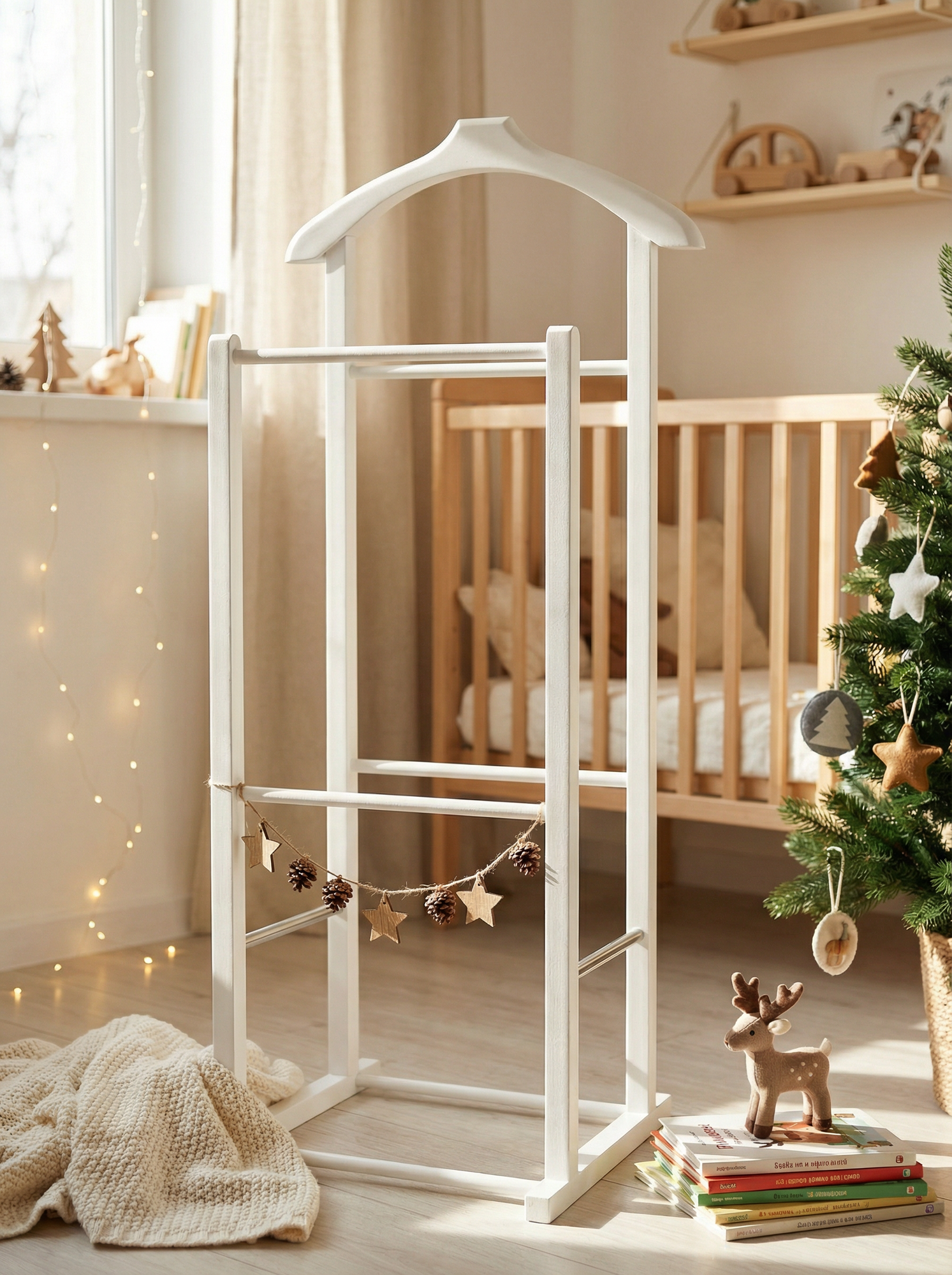 Вешалка костюмная детская IFERS для одежды напольная В 28Н цвет белый