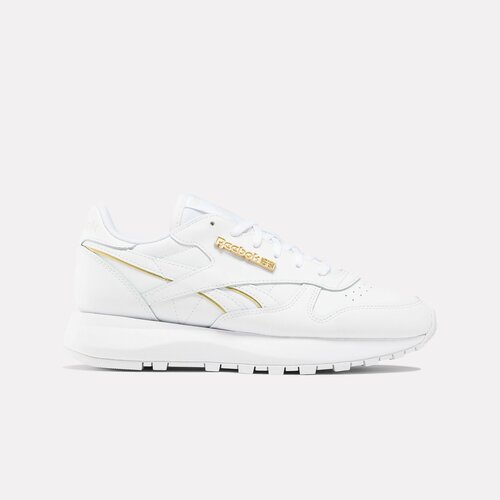 фото Кроссовки reebok classic leather sp, размер 7,5 us, белый, золотой