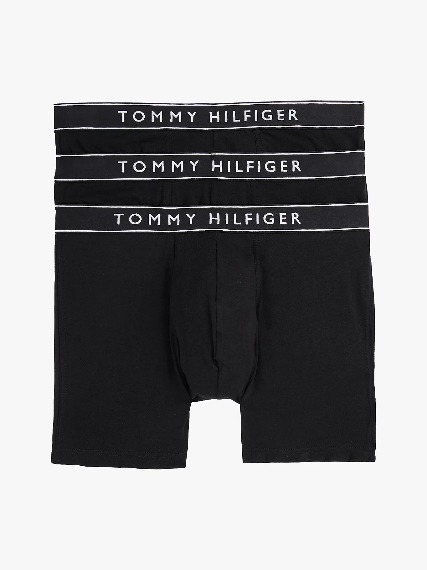 Трусы TOMMY HILFIGER, комплект из 3 шт., размер S, черный