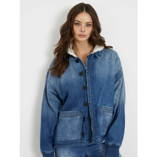 фото Джинсовая куртка guess, размер m, синий