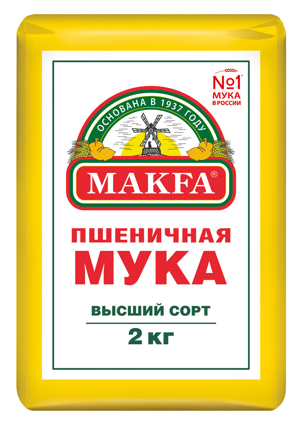 Мука Макфа пшеничная высший сорт, 2 кг