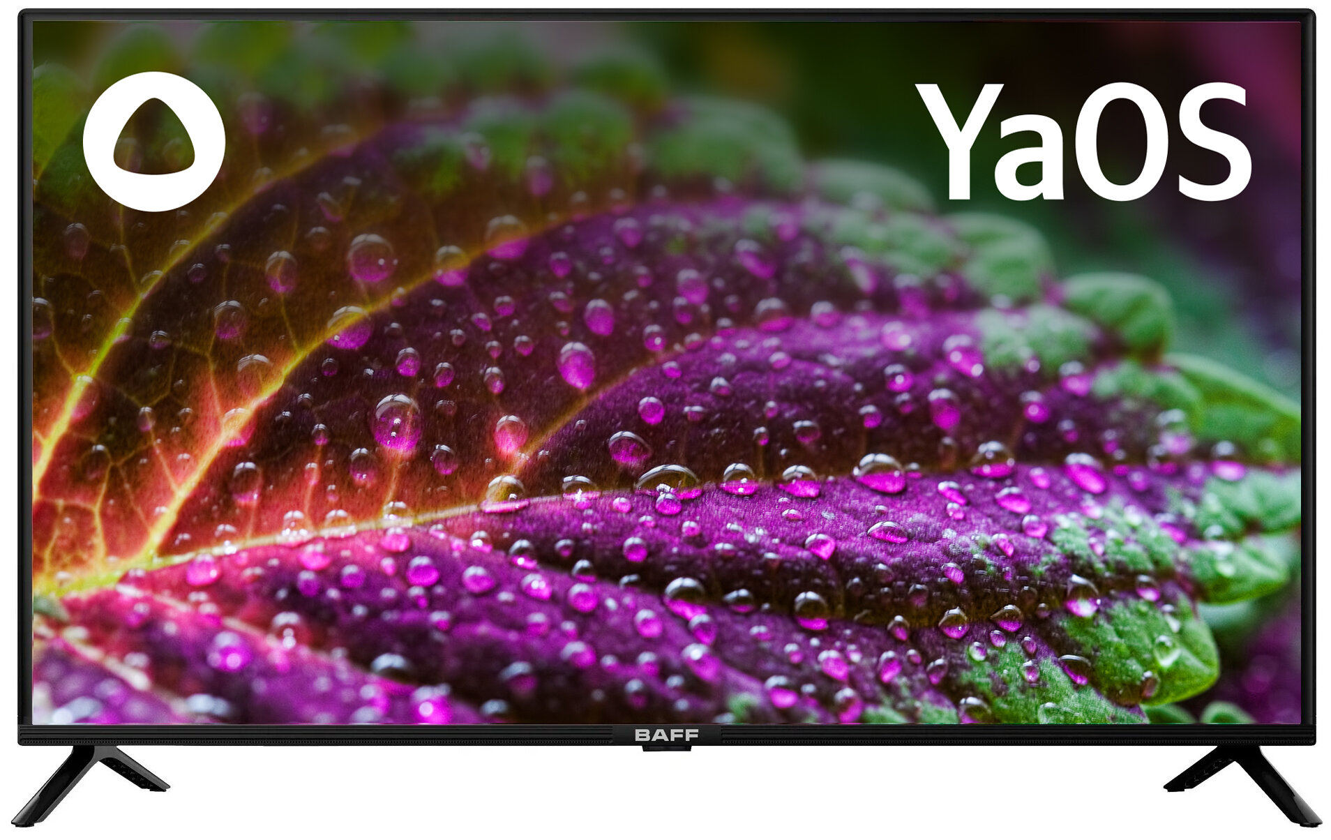 Телевизор BAFF 32Y HD-R, 32 дюйма, HD, Smart TV, Yandex, голосовое управление Алиса, черный