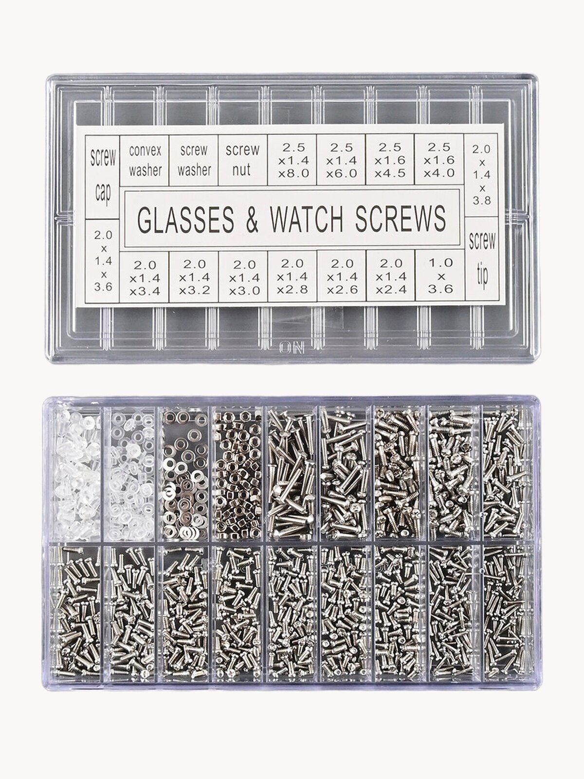 Набор винтов KS-87100, для часов, очков, электроники, 1000 шт