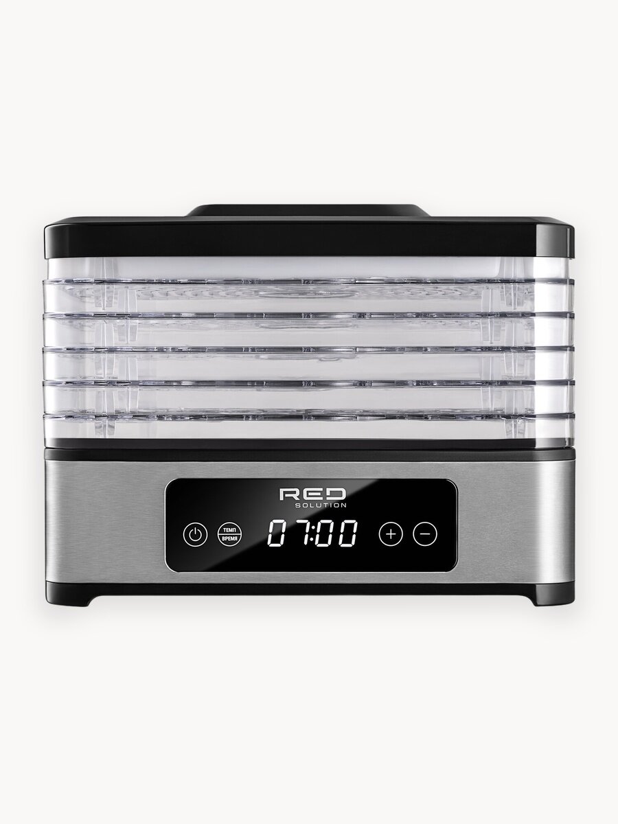 Сушилка для овощей и фруктов RED SOLUTION DD011V, 7 поддонов, серая