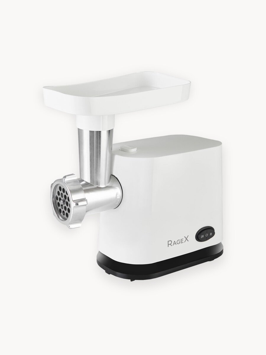 Электрическая мясорубка с овощерезкой, 1 скорость + реверс, мощность 600 Вт, белая
