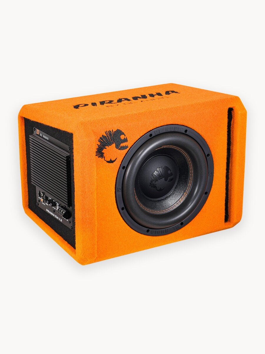Cабвуфер для автомобиля активный DL Audio Piranha 10A V.2 Orange