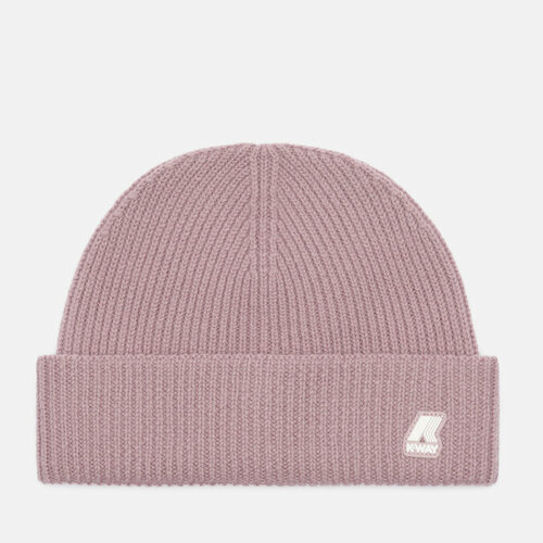 Шапка K-WAY brice cardigan stitch wool, шерсть, утепленная, размер uni, фиолетовый